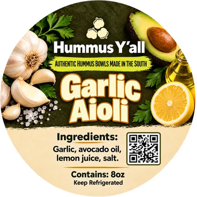 Garlic Aioli label